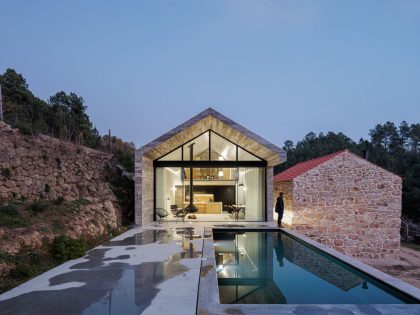 A Contemporary House Perched on a Bluff and Surrounded by Dense Pine Forests in Guarda, Portugal by Filipe Pina + David Bilo (26)