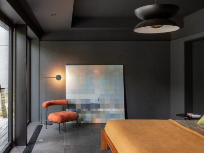 A House with Monochrome Interiors and an Unusual Facade in Minsk, Belarus by Zrobim Architects (13)