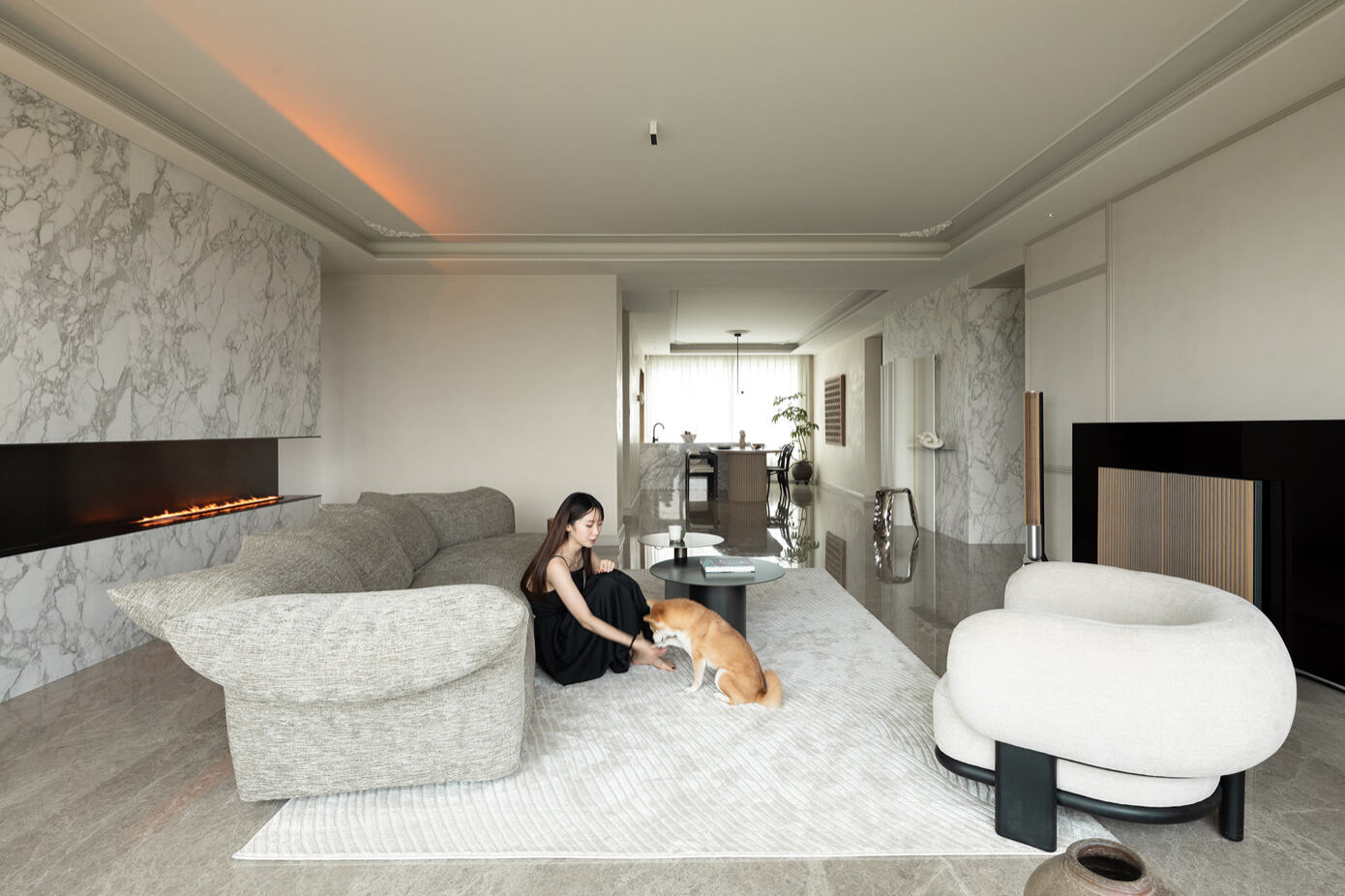 A Luxury and Exquisite Contemporary Home with Magnificent Atmosphere in Nanjing, China by The Deduction (4)