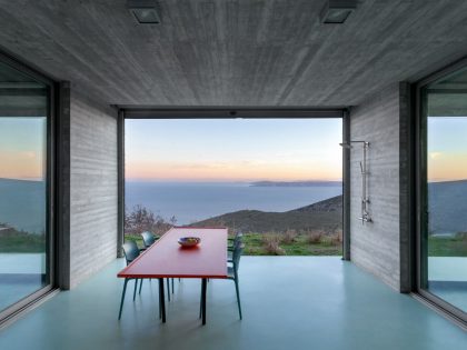 A Minimalist Summer House Made of Concrete in Kea Kithnos, Greece by En-route-architecture- (11)