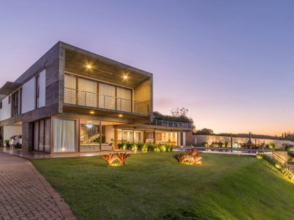 A Modern House with a Palette of Wood, Concrete, Stone and Steel in Maringá, Brazil by Grupo Pr (18)