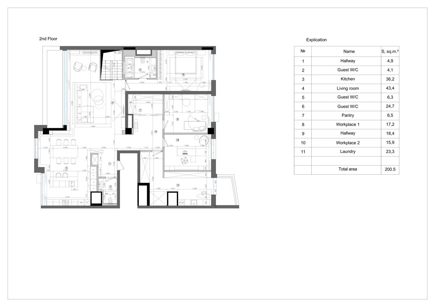 A Spacious Apartment with Natural Materials and Soft Accents in Warsaw, Poland by 33bY Architecture (43)