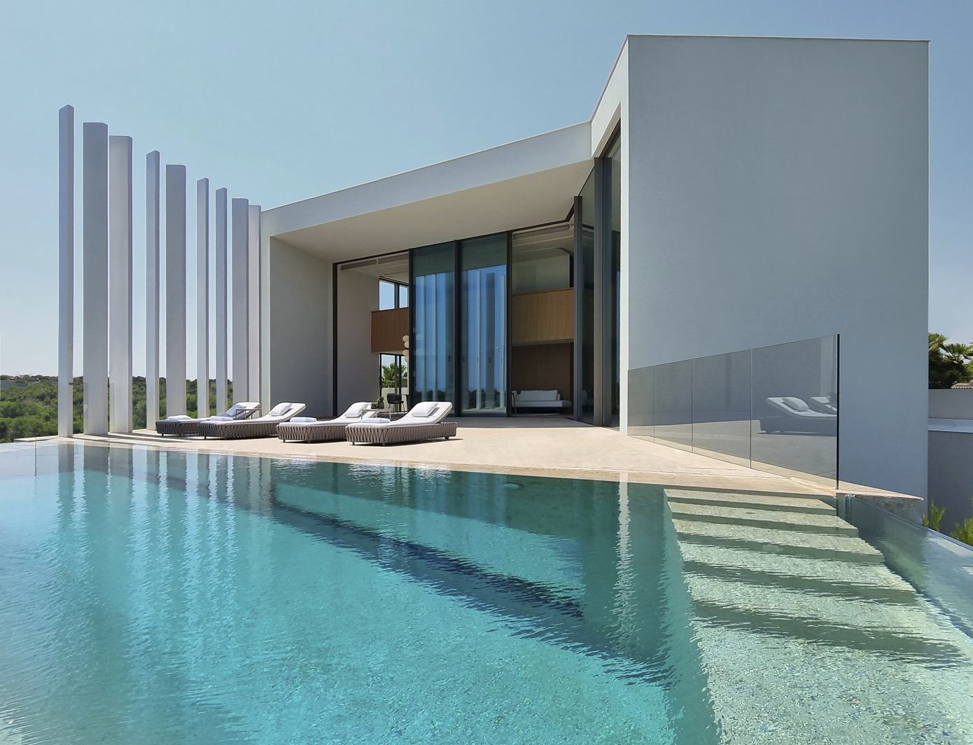 A Striking Contemporary Home with a Fish Tank Swimming Pool in Alicante, Spain by Monica Armani (2)