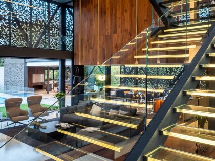 A Stunning Contemporary House with Breathtaking Living Room Views in Sandton, South Africa by Nico van der Meulen Architects (21)