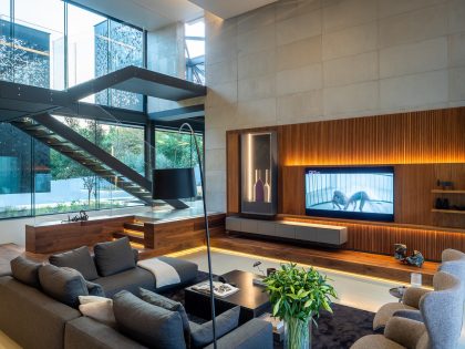 A Stunning Contemporary House with Breathtaking Living Room Views in Sandton, South Africa by Nico van der Meulen Architects (5)