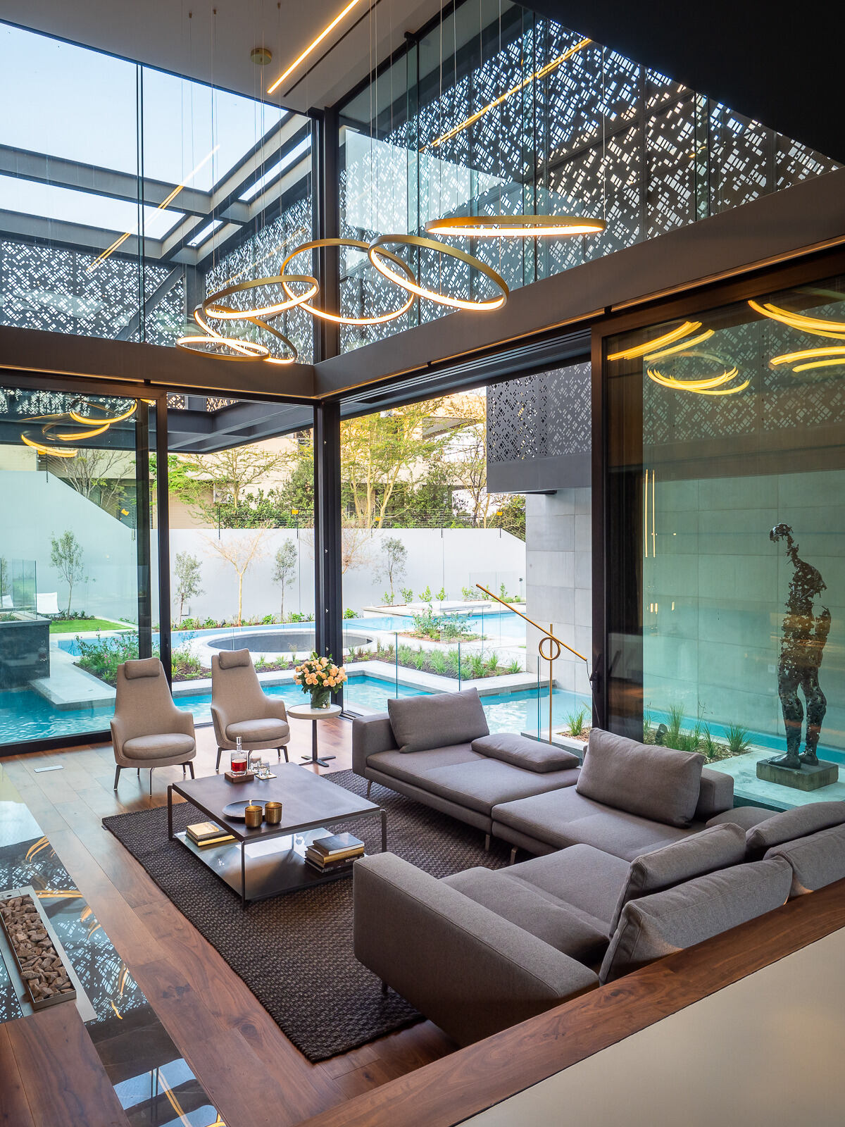 A Stunning Contemporary House with Breathtaking Living Room Views in Sandton, South Africa by Nico van der Meulen Architects (8)