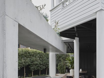 A Stunning Modern Home with Neutral Tones of Facade in New Farm, Australia by Shane Marsh Architects (5)