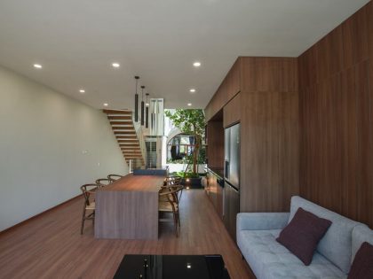 An Elegant Contemporary Home in a Narrow Lot in Da Nang, Vietnam by 85 Design (7)