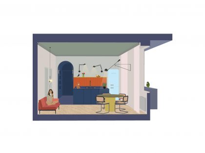 An Elegant Retro Apartment with a Soft and Harmonious Palette in Milan, Italy by Chromastudio (17)