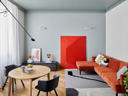An Elegant Retro Apartment with a Soft and Harmonious Palette in Milan, Italy by Chromastudio (4)