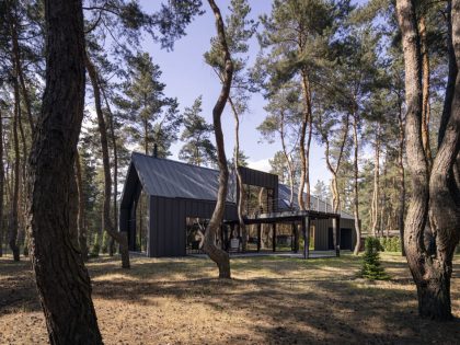 ArchObraz Designs an Elegant Contemporary Home Among the Pines in Dnipro, Ukraine (1)