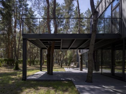 ArchObraz Designs an Elegant Contemporary Home Among the Pines in Dnipro, Ukraine (20)