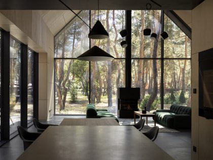 ArchObraz Designs an Elegant Contemporary Home Among the Pines in Dnipro, Ukraine (5)