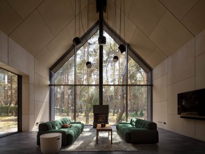 ArchObraz Designs an Elegant Contemporary Home Among the Pines in Dnipro, Ukraine (7)