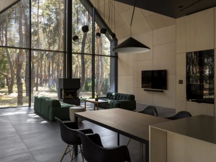 ArchObraz Designs an Elegant Contemporary Home Among the Pines in Dnipro, Ukraine (9)