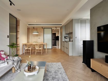 AworkDesign.Studio Creates a Spacious Contemporary Apartment in Taoyuan, Taiwan (1)