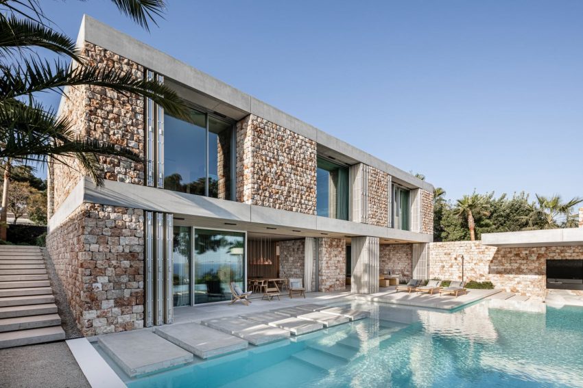 BEEF Architekti Designs a Stunning Modern Stone House in Palma de Mallorca, Spain (2)