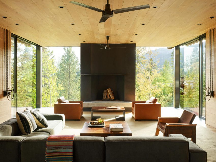 Olson Kundig Designs an Amazing Contemporary Mountain Home in Jackson Hole, Wyoming (5)