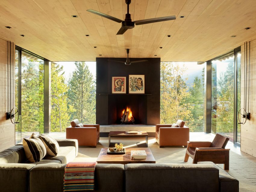 Olson Kundig Designs an Amazing Contemporary Mountain Home in Jackson Hole, Wyoming (6)