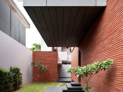 A Charming Contemporary House with Exposed Brick Facade in Shahbad, India by Anudeep Bhandari & Associates (12)