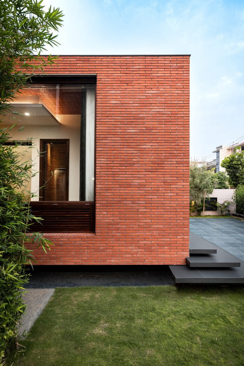 A Charming Contemporary House with Exposed Brick Facade in Shahbad, India by Anudeep Bhandari & Associates (14)