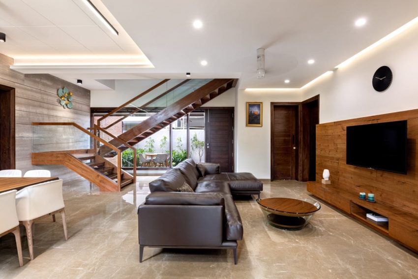 A Charming Contemporary House with Exposed Brick Facade in Shahbad, India by Anudeep Bhandari & Associates (3)