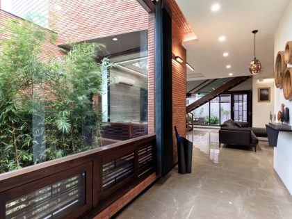 A Charming Contemporary House with Exposed Brick Facade in Shahbad, India by Anudeep Bhandari & Associates (7)