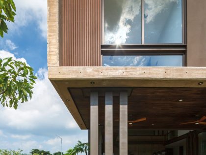 A Modern House of Concrete, Stone, Steel Beams, Glass and Wood in Colima, Mexico by Di Frenna Arquitectos (14)