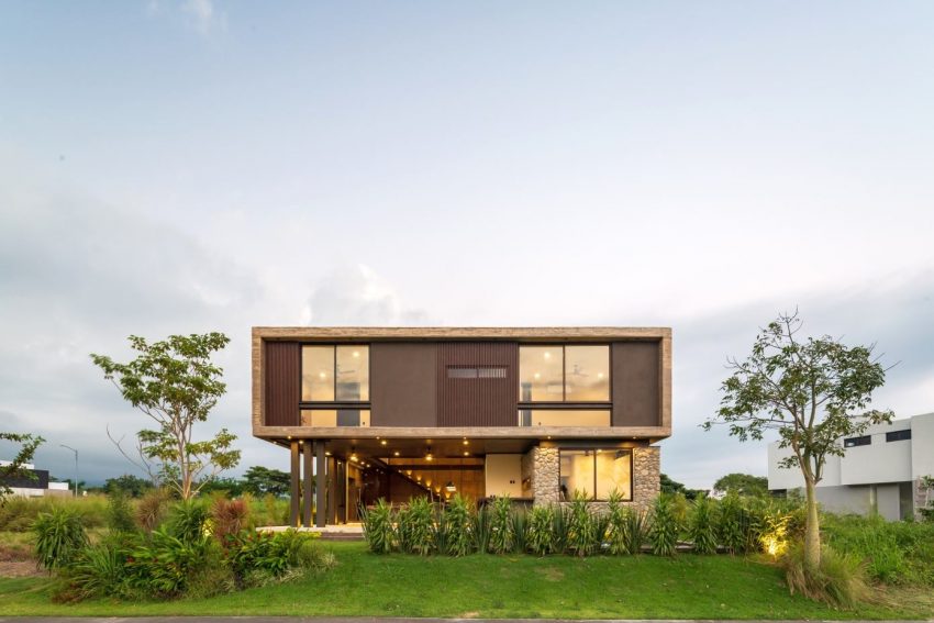 A Modern House of Concrete, Stone, Steel Beams, Glass and Wood in Colima, Mexico by Di Frenna Arquitectos (19)