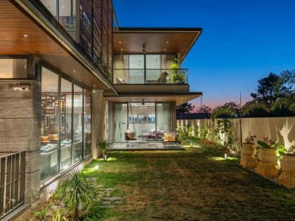 A Modern Three-Story Concrete House with a Stunning Staircase in Ahmedabad, India by Inclined Studio (19)