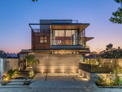 A Modern Three-Story Concrete House with a Stunning Staircase in Ahmedabad, India by Inclined Studio (23)