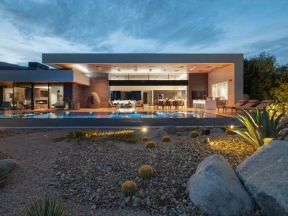 A Sophisticated Modern Desert Home with Mountain and Water Views in Palm Desert, California by Whipple Russell Architects (34)