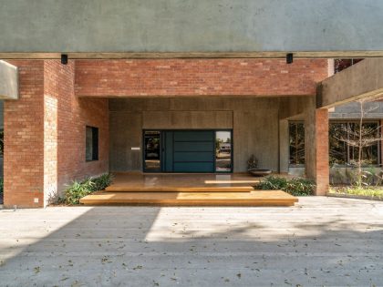 A Spacious Modern Brick Home with a Bright and Elegant Interior in Ahmedabad, India by Vihar Fadia Architects (21)