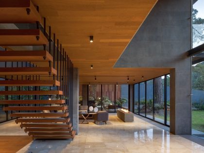 A Spacious Modern House with Warm and Cozy Interiors in Avándaro, Mexico by BRAG Arquitectos (11)