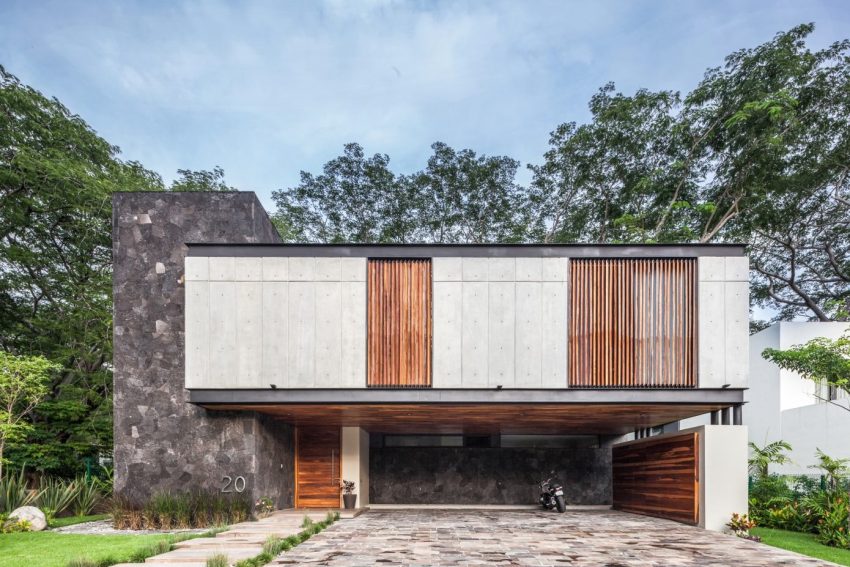 A Stunning House Combines Stone, Concrete and Wood in Colima, Mexico by Di Frenna Arquitectos (2)