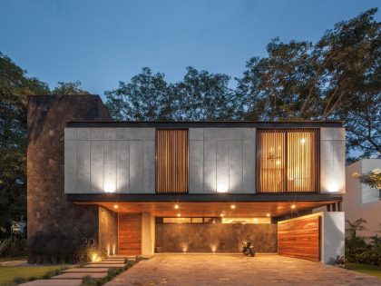 A Stunning House Combines Stone, Concrete and Wood in Colima, Mexico by Di Frenna Arquitectos (21)