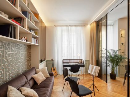 A Stylish Contemporary Apartment That Focuses on Music in Milan, Italy by Giacomo Nasini (1)