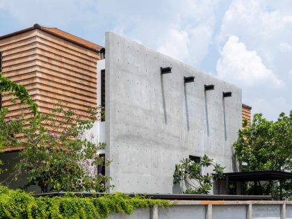 A Unique and Impressive Contemporary Home Amid Lush Greenery in Bangkok, Thailand by Maincourse Architect (17)