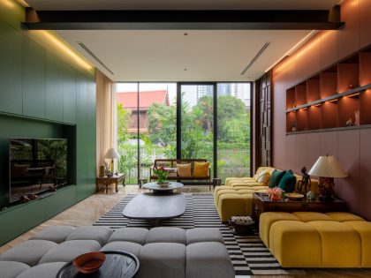 A Unique and Impressive Contemporary Home Amid Lush Greenery in Bangkok, Thailand by Maincourse Architect (7)