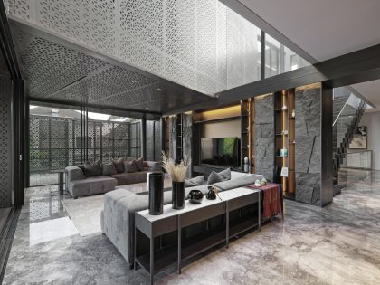 A Warm Contemporary Home with Golf Field Views in Bogor City, Indonesia by Gets Architects (4)