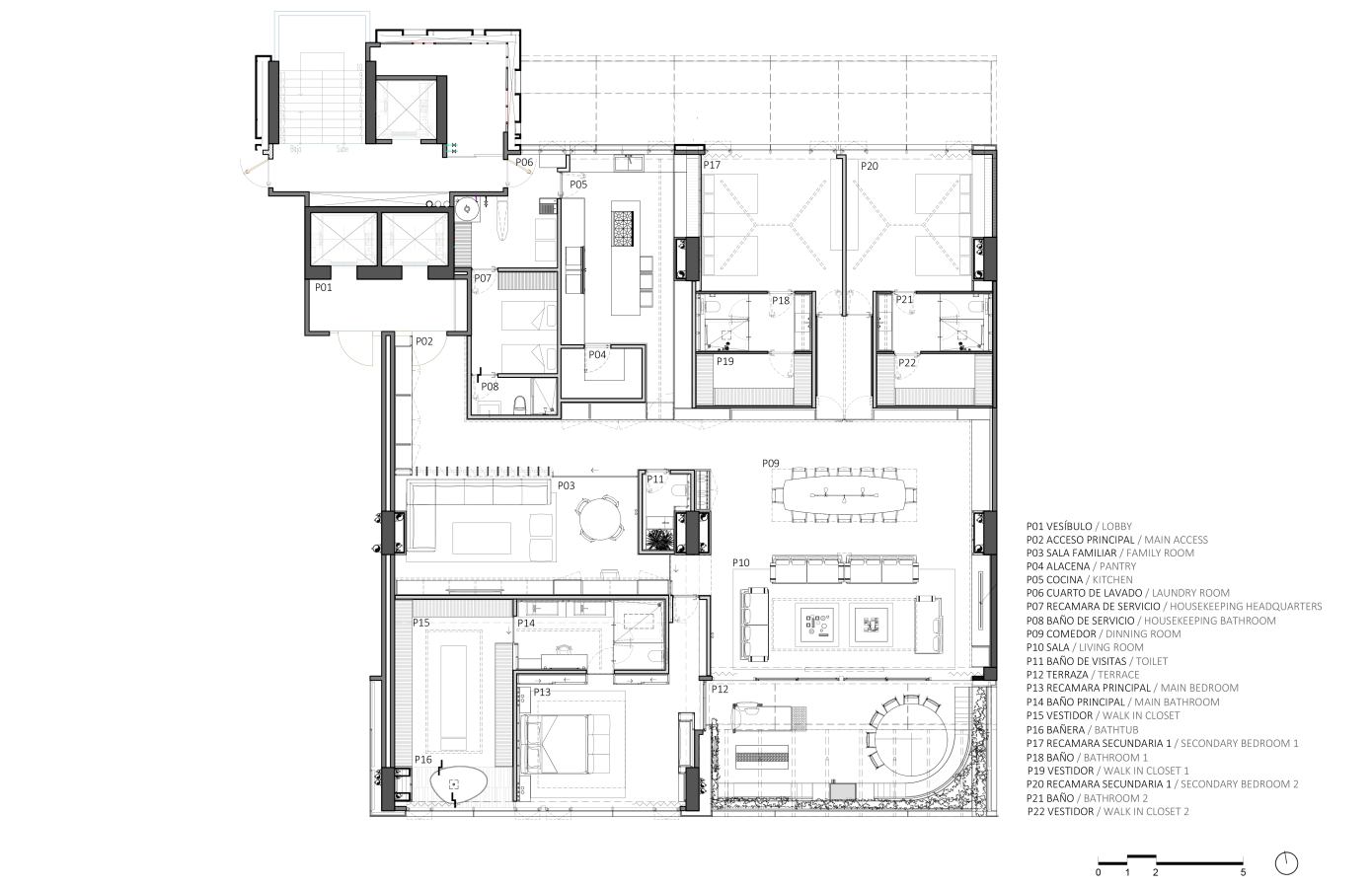 An Elegant and Luxury Modern Home with Unique and Sober Tones in Mexico City by Taller David Dana (25)