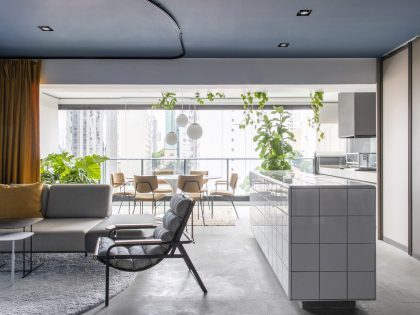 An Urban Contemporary Home with an Industrial Twist in São Paulo, Brazil by Metamoorfose Studio (5)