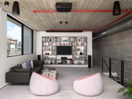 Erez Shani Architecture Designs a Striking Industrial Apartment in Tel Aviv
