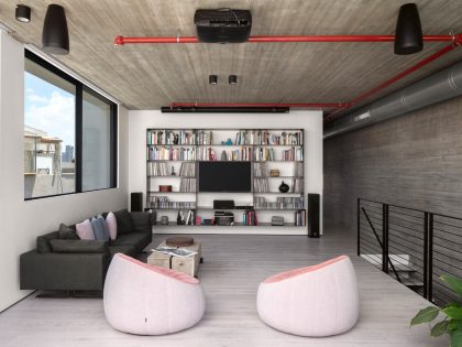 Erez Shani Architecture Designs a Striking Industrial Apartment in Tel Aviv (1)