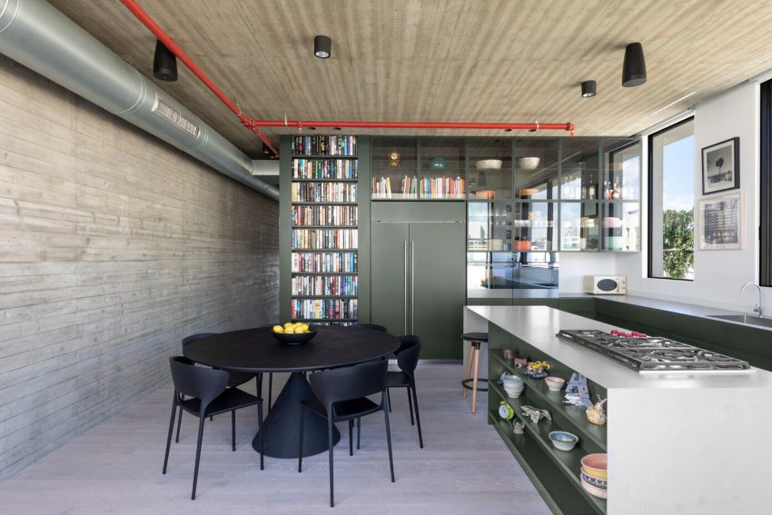 Erez Shani Architecture Designs a Striking Industrial Apartment in Tel Aviv (6)